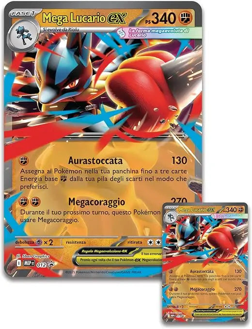 Pokémon TCG – Mega Lucario ex Collezione con Statuina (5 Buste) ITA