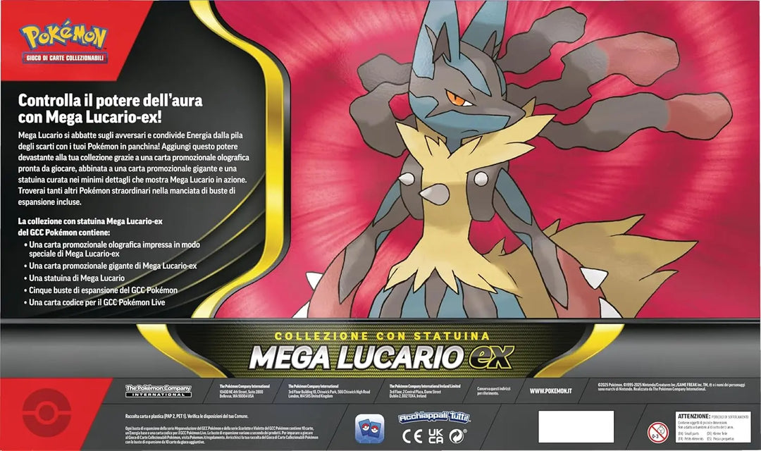 Pokémon TCG – Mega Lucario ex Collezione con Statuina (5 Buste) ITA