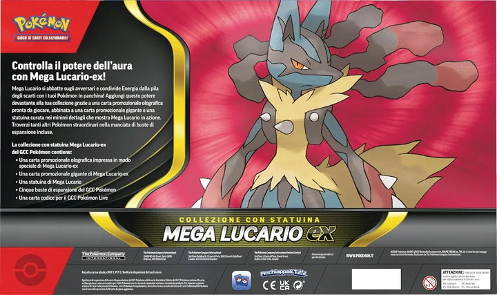 Pokémon TCG – Mega Lucario ex Collezione con Statuina (5 Buste) ITA
