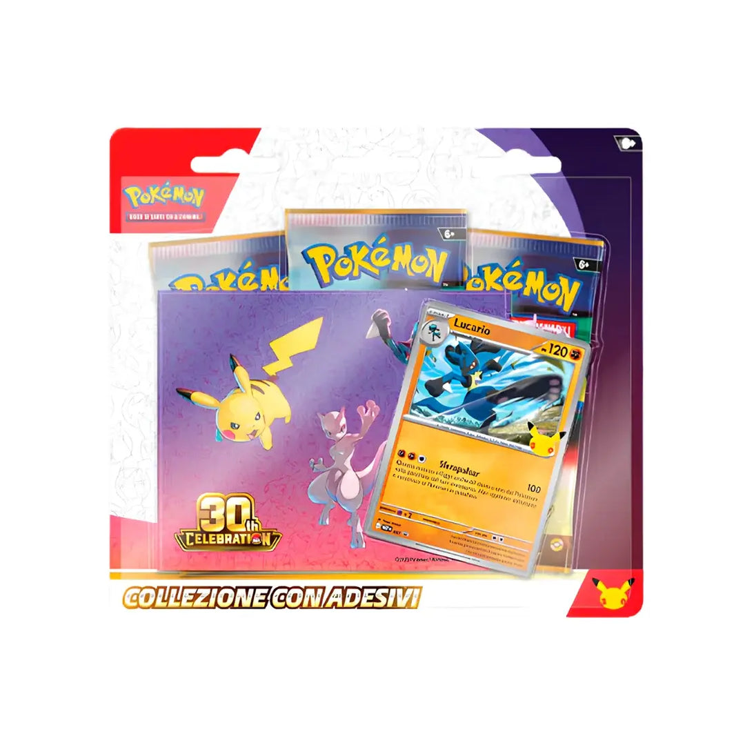 Pokémon – 30th Anniversario Collezione con Adesivi Lucario (ITA)