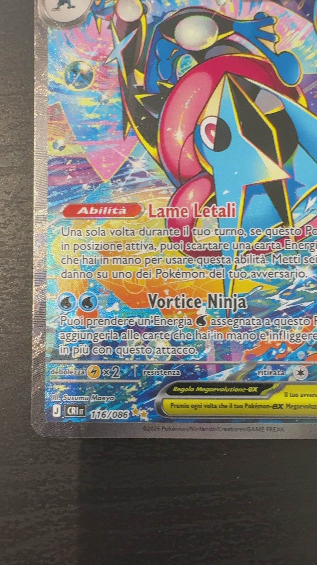 Mega Greninja ex 116/086 – Caos Nascente – Pokémon (ITA)
